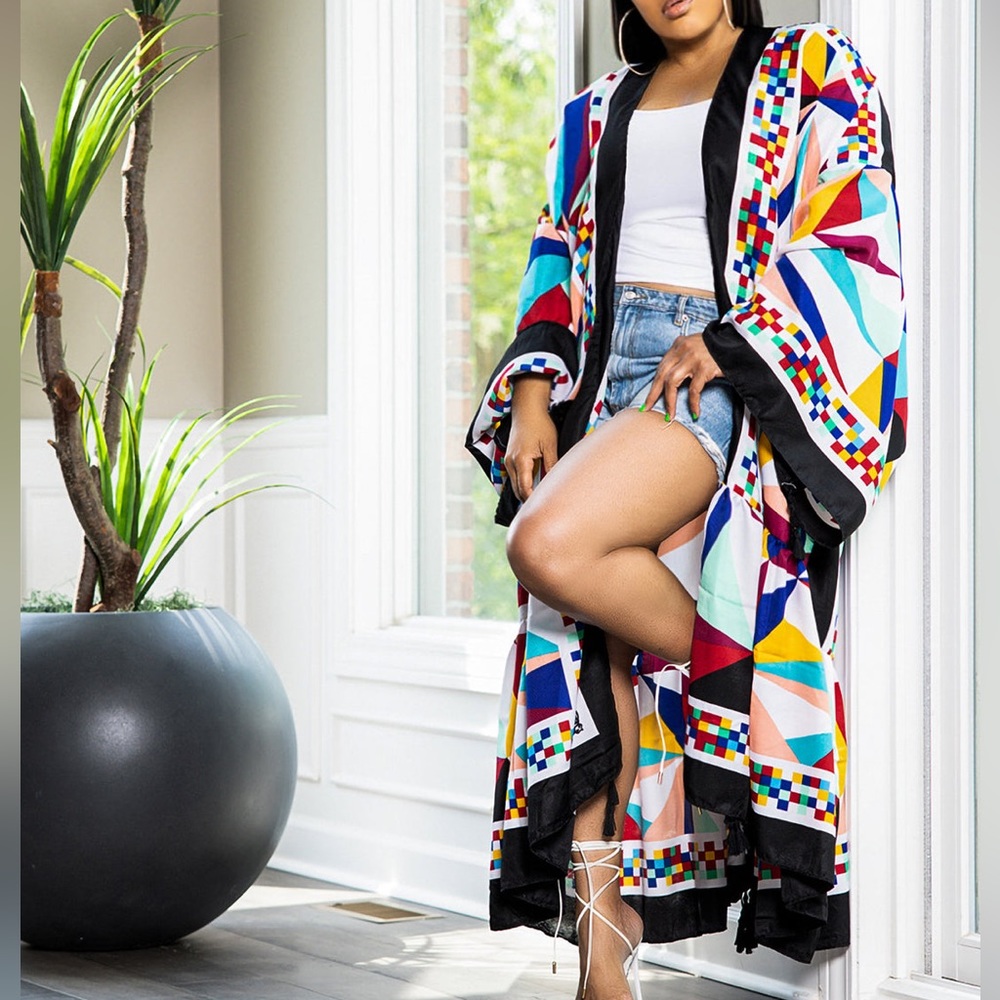 NEW Multi-Colored Kimono (never worn)